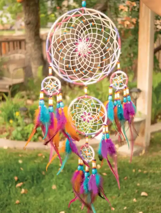 Dream catcher géant en situation pour un événement à Marrakech
