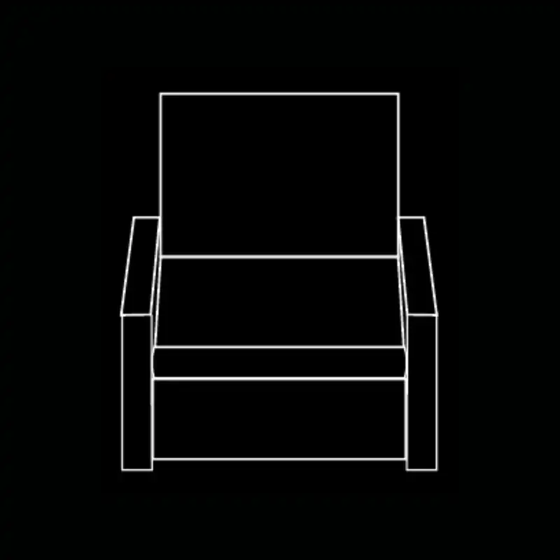 Dessin technique — Fauteuil rotin