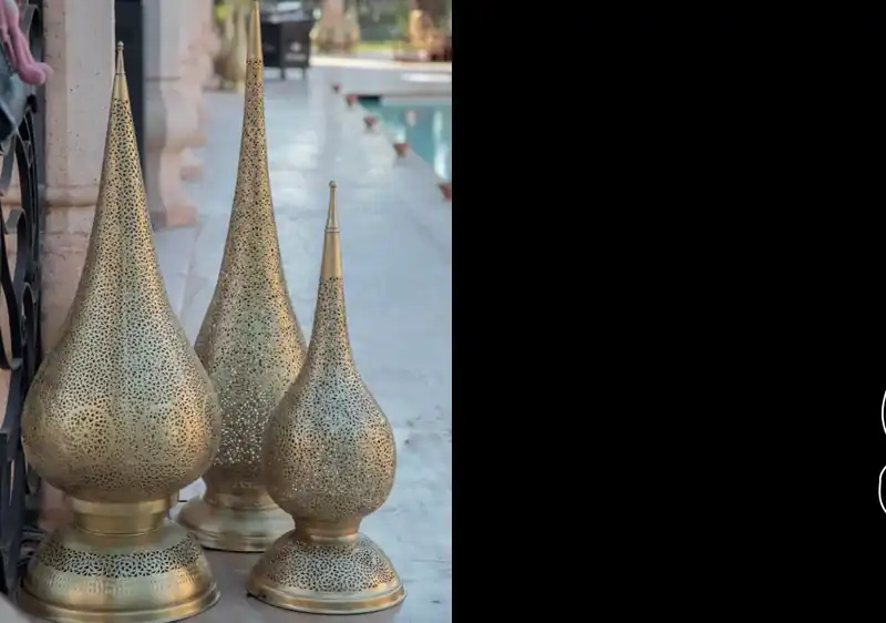 Lanterne goutte en situation pour un événement à Marrakech
