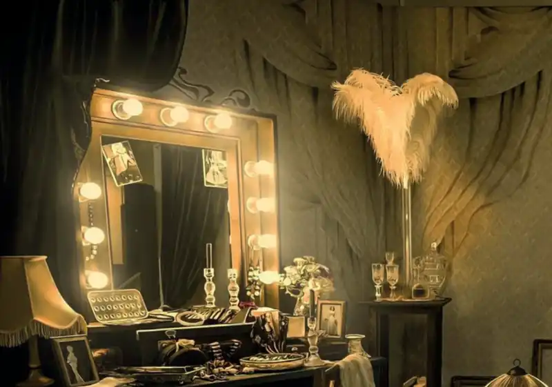 Miroir maquillage en situation pour un événement à Marrakech