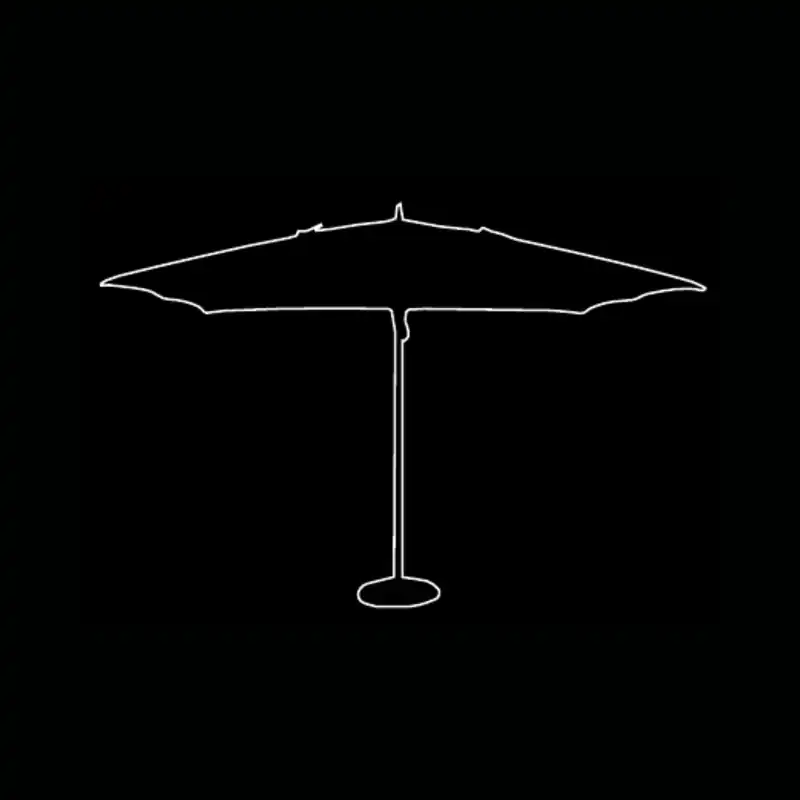 Dessin technique — Parasol toile écrue