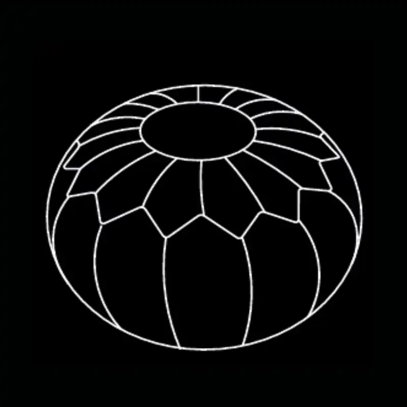 Dessin technique — Pouf marocain