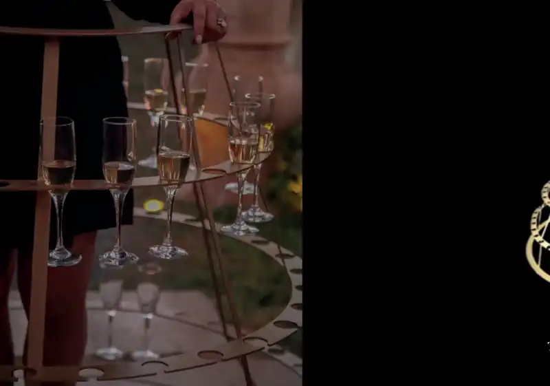 Robe à champagne en situation pour un événement à Marrakech