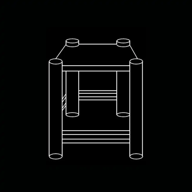 Dessin technique — Tabouret berbère