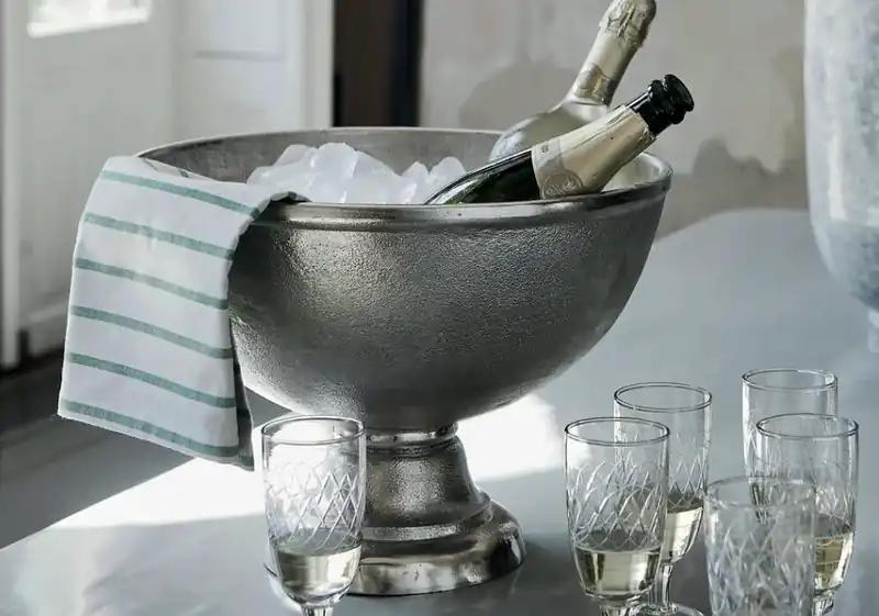 Vasque champagne en situation pour un événement à Marrakech