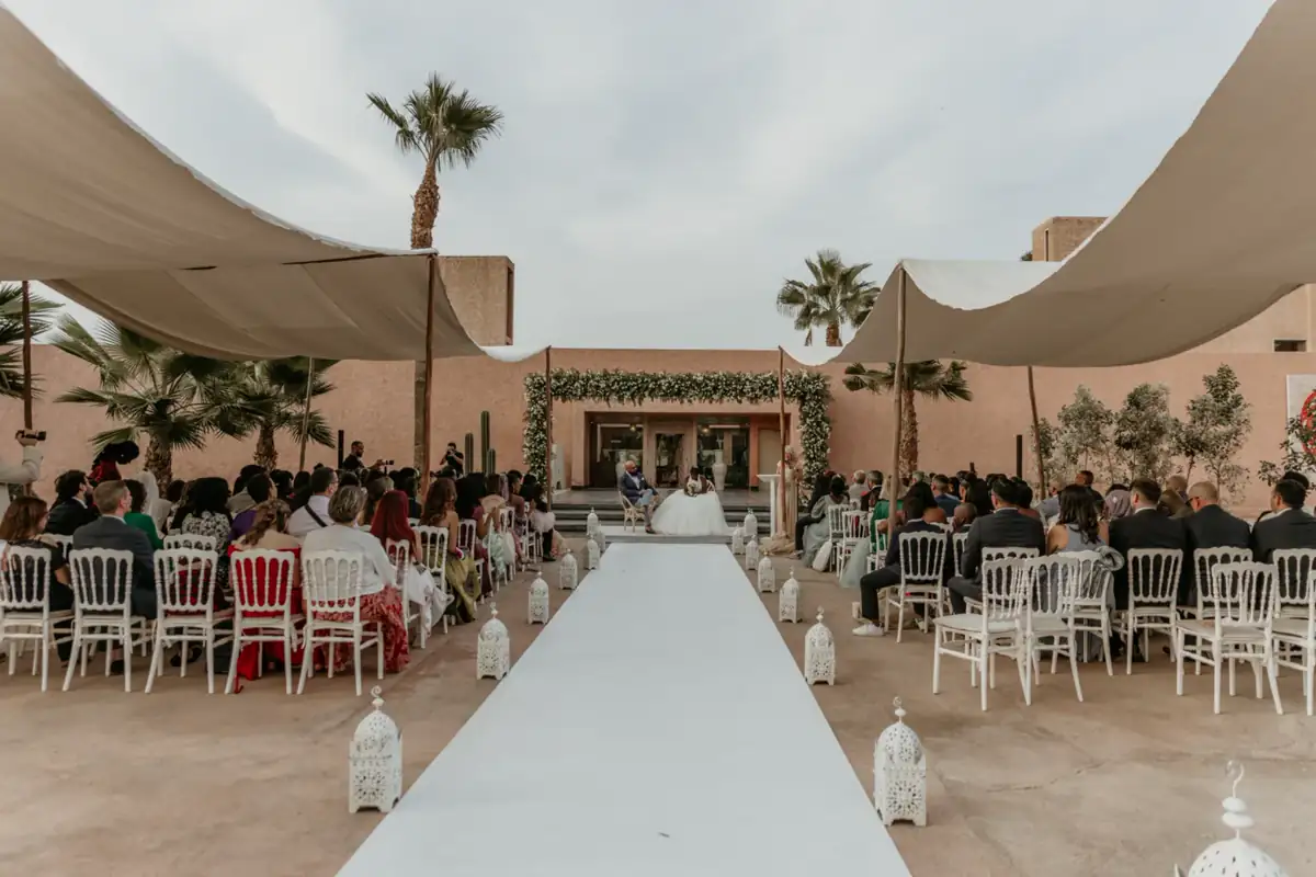 Cérémonie de mariage dans une maison d’hôtes à Marrakech