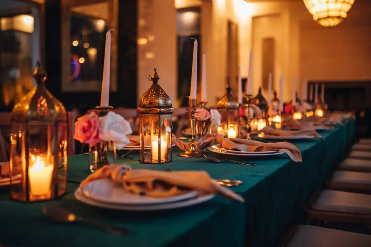 Table privée aux chandelles