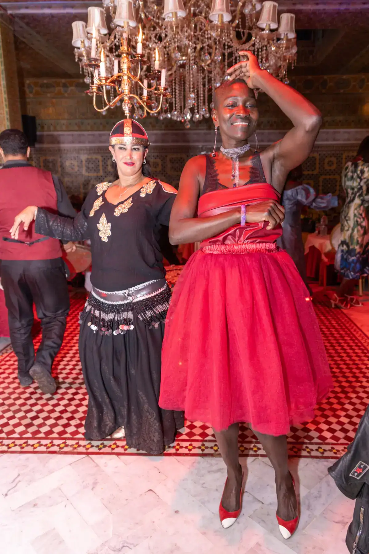 Animation dansée pendant un welcome dinner dans la médina de Marrakech